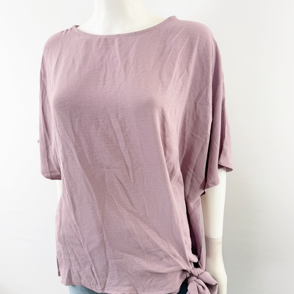 Emery Rose Purple T-Shirt Size 1XL Short Sleeve Round Neck Casual Classic NEW - Picture 5 of 9